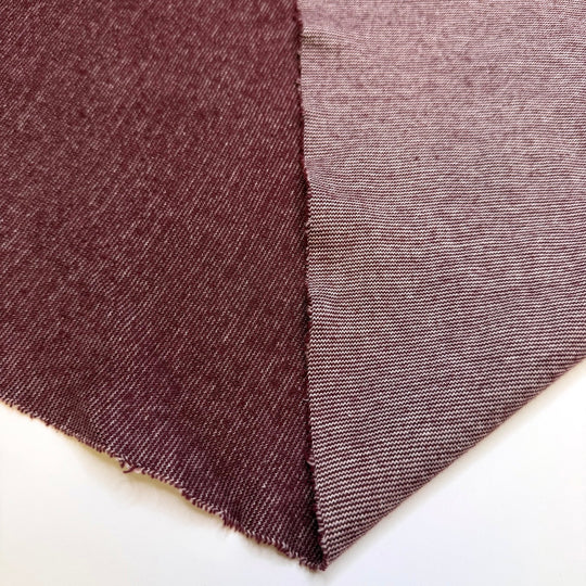 Travelled More - Rib Knit Natural Blend Knit - Burgundy - 2.6M Bundle - True Deadstock fabric Fabric by private - Sustainable Textile | FABCYCLE