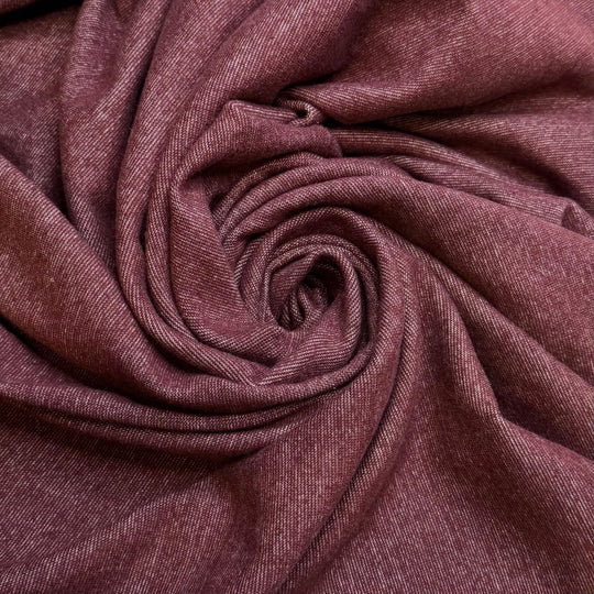 Travelled More - Rib Knit Natural Blend Knit - Burgundy - 2.6M Bundle - True Deadstock fabric Fabric by private - Sustainable Textile | FABCYCLE