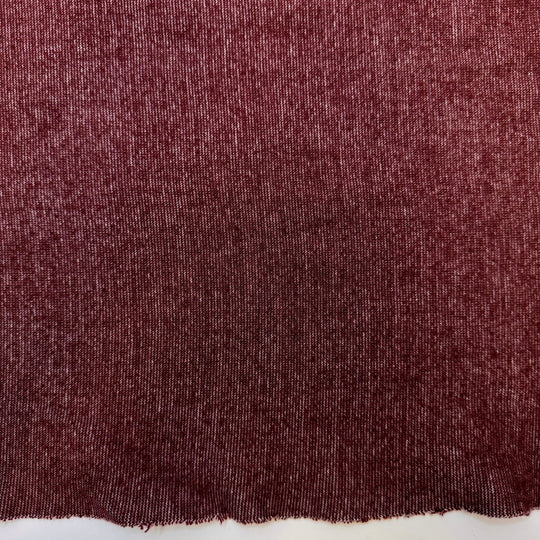 Travelled More - Rib Knit Natural Blend Knit - Burgundy - 2.6M Bundle - True Deadstock fabric Fabric by private - Sustainable Textile | FABCYCLE