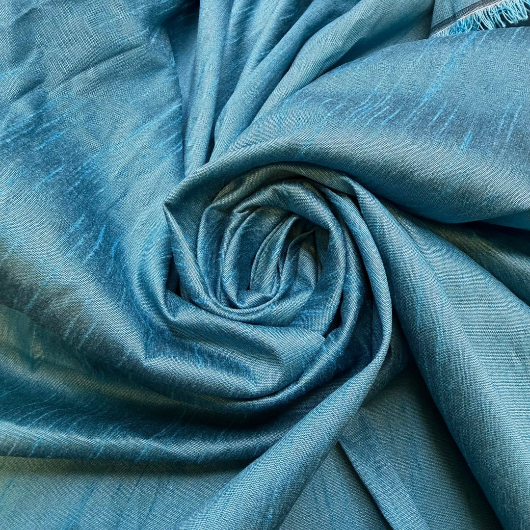 Travelling Back Home - Polyester Blend Woven - Light Blue - 1.85M Bundle - True Deadstock fabric Fabric by private - Sustainable Textile | FABCYCLE