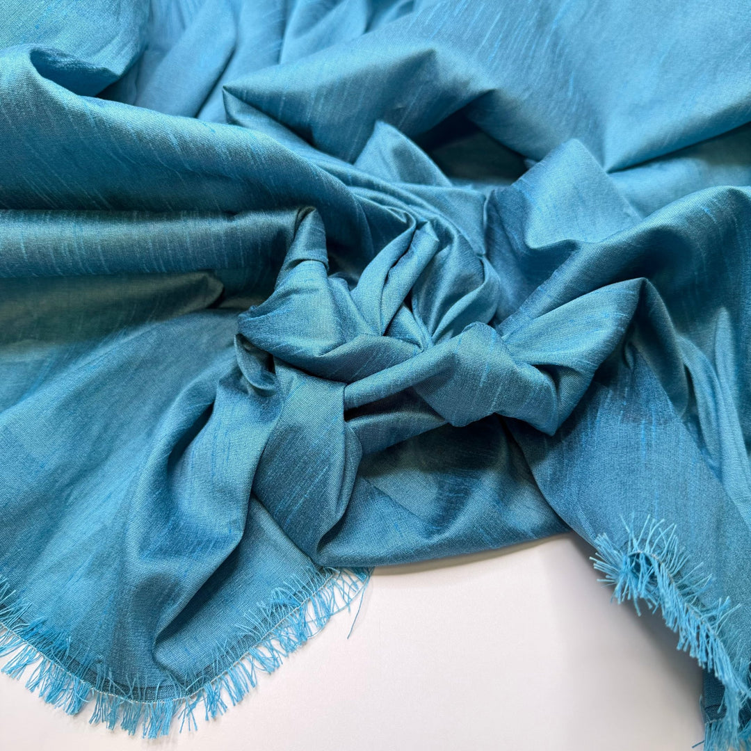 Travelling Back Home - Polyester Blend Woven - Light Blue - 1.85M Bundle - True Deadstock fabric Fabric by private - Sustainable Textile | FABCYCLE
