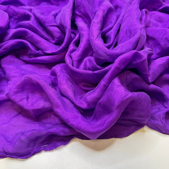 Travelling To Be With Family - Silk Woven - Purple - Bundles - True Deadstock fabric Fabric by private - Sustainable Textile | FABCYCLE