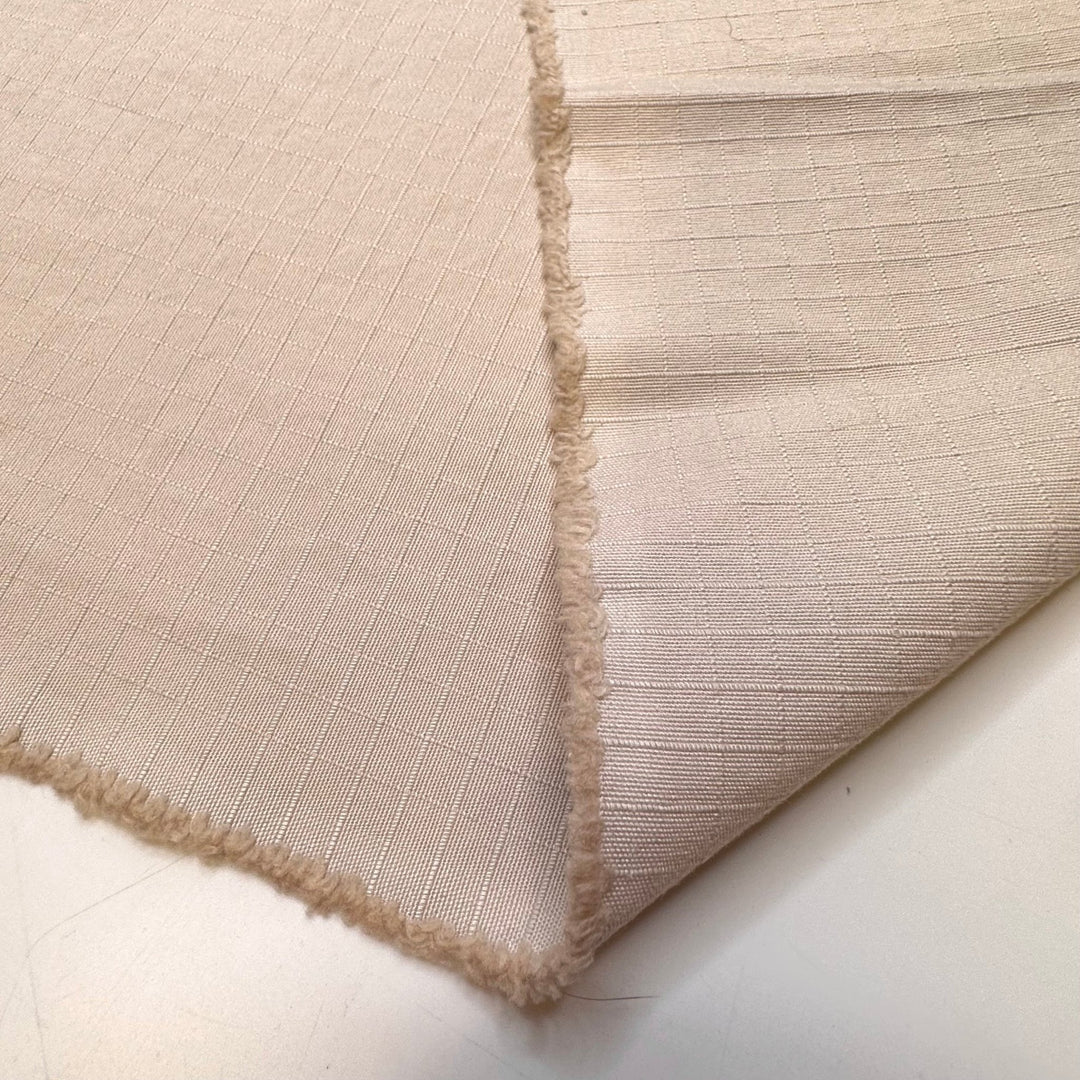 Treating Others How I Want To Be Treated - Cotton Woven - Light Beige Geometric - 2.3M Bundle - True Deadstock fabric Fabric by private - Sustainable Textile | FABCYCLE