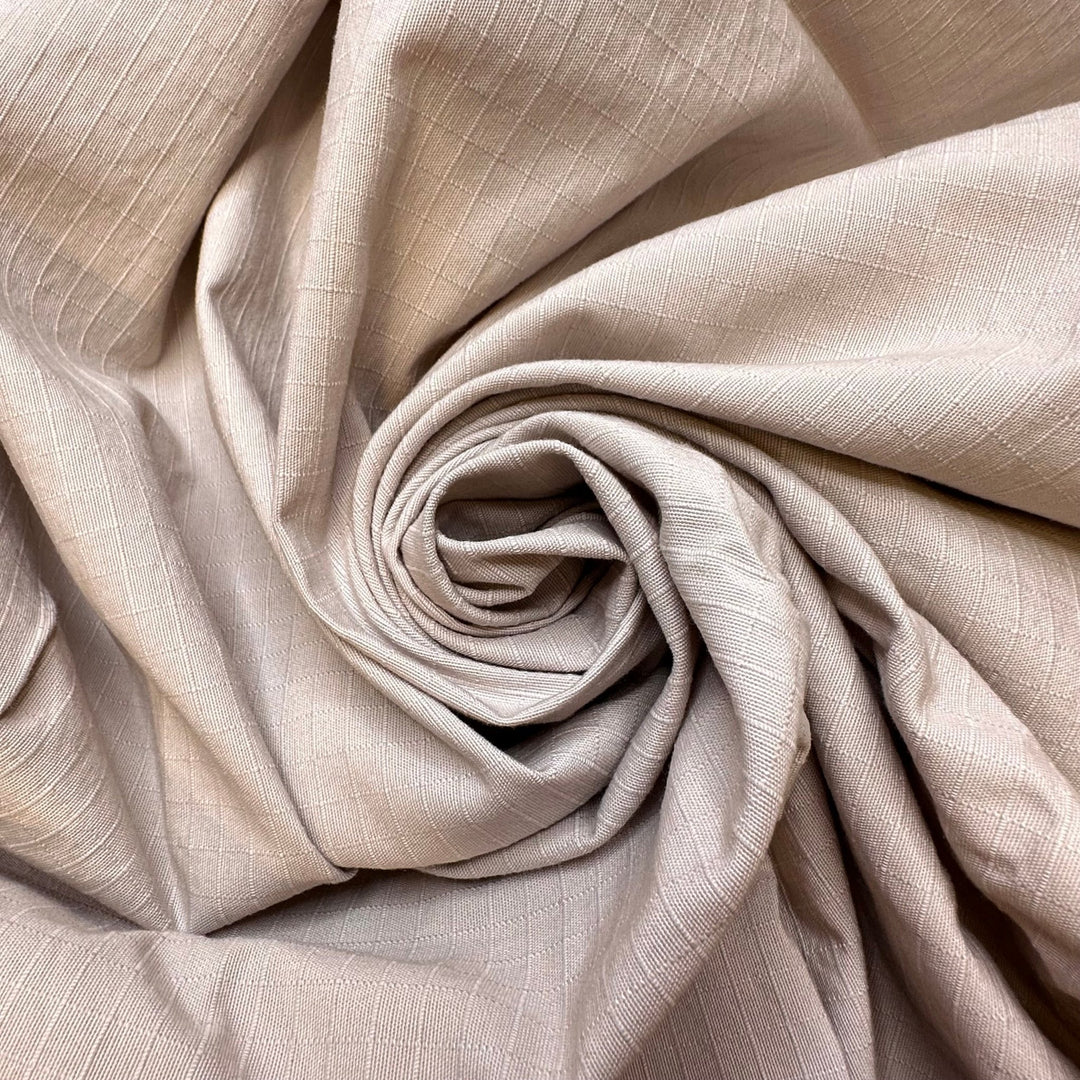 Treating Others How I Want To Be Treated - Cotton Woven - Light Beige Geometric - 2.3M Bundle - True Deadstock fabric Fabric by private - Sustainable Textile | FABCYCLE