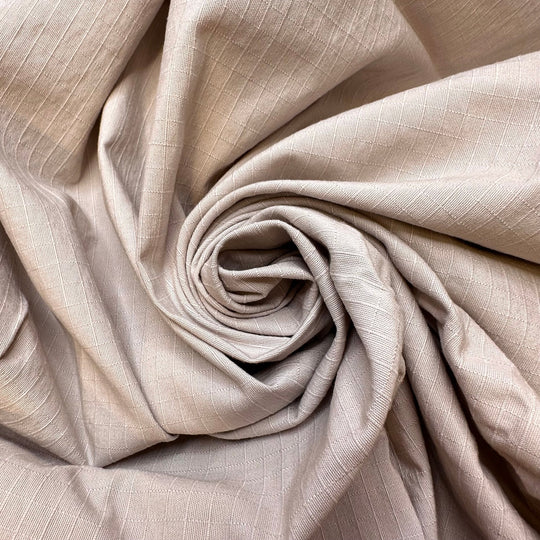 Treating Others How I Want To Be Treated - Cotton Woven - Light Beige Geometric - 2.3M Bundle - True Deadstock fabric Fabric by private - Sustainable Textile | FABCYCLE