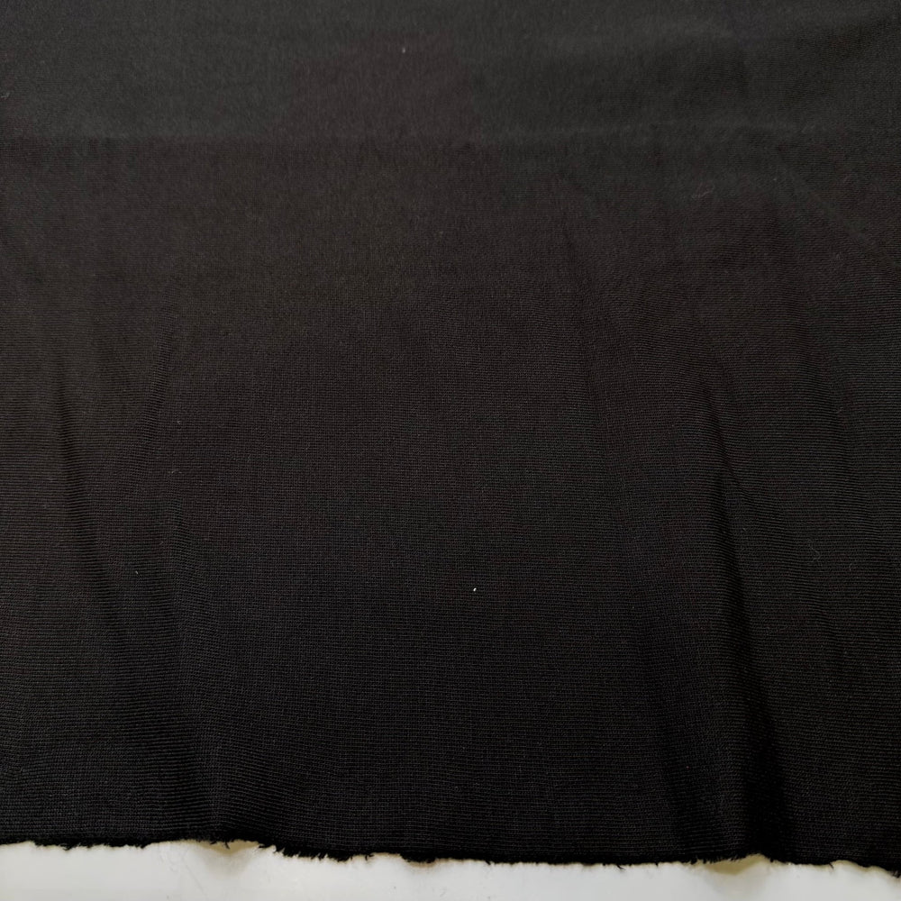 Tree Planting Party - Jersey Fleece Cotton Blend Knit - Black - 1.1M Bundle - True Deadstock fabric Fabric by private - Sustainable Textile | FABCYCLE
