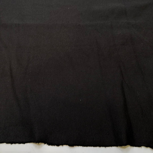 Tree Planting Party - Jersey Fleece Cotton Blend Knit - Black - 1.1M Bundle - True Deadstock fabric Fabric by private - Sustainable Textile | FABCYCLE
