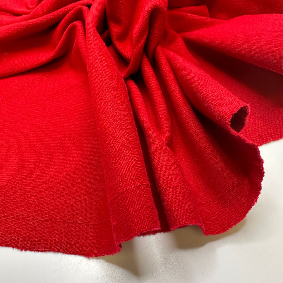 Tree Skirt - Felt Poly Knit - Red - 1M Bundle - True Deadstock fabric Fabric by private - Sustainable Textile | FABCYCLE