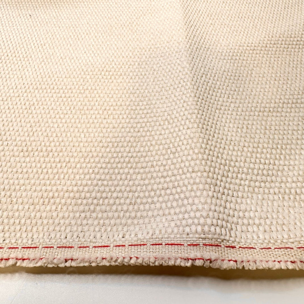 Trinket Box - Basket Weave Polyester Blend Woven - Light Cream - 2M Bundle - True Deadstock fabric Fabric by private - Sustainable Textile | FABCYCLE