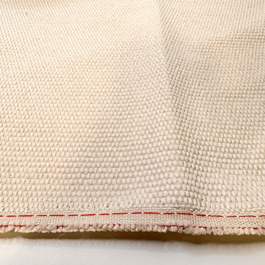 Trinket Box - Basket Weave Polyester Blend Woven - Light Cream - 2M Bundle - True Deadstock fabric Fabric by private - Sustainable Textile | FABCYCLE