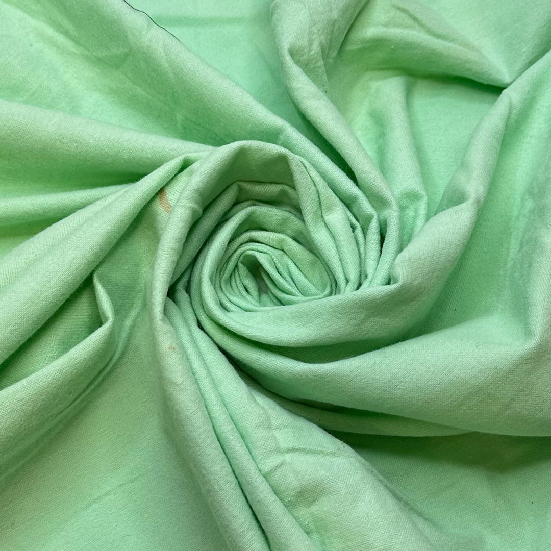 Trip To The Coast - Brushed Cotton Woven - Light Green - 1.6M Bundle - True Deadstock fabric Fabric by private - Sustainable Textile | FABCYCLE