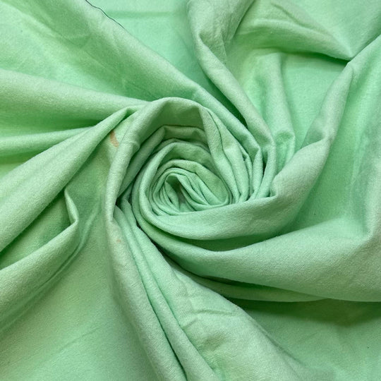 Trip To The Coast - Brushed Cotton Woven - Light Green - 1.6M Bundle - True Deadstock fabric Fabric by private - Sustainable Textile | FABCYCLE