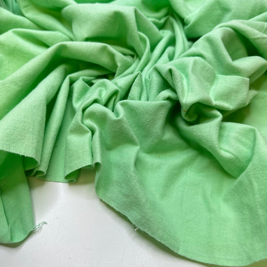 Trip To The Coast - Brushed Cotton Woven - Light Green - 1.6M Bundle - True Deadstock fabric Fabric by private - Sustainable Textile | FABCYCLE