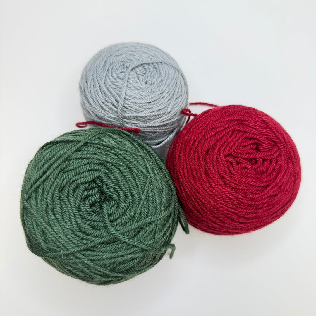Triple Pack Yarn - Red Green Grey - 3 Pack - True Deadstock supplies Fabric by private - Sustainable Textile | FABCYCLE