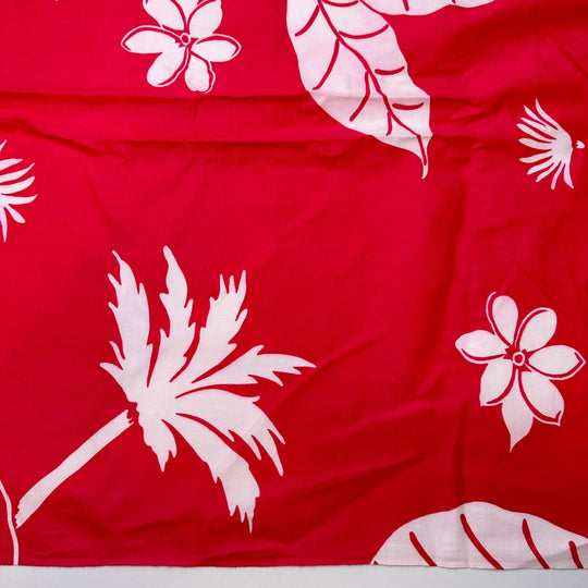 Tropical Getaway - Cotton Woven - Pink/White Floral - 4.1M Bundle - True Deadstock fabric Fabric by private - Sustainable Textile | FABCYCLE