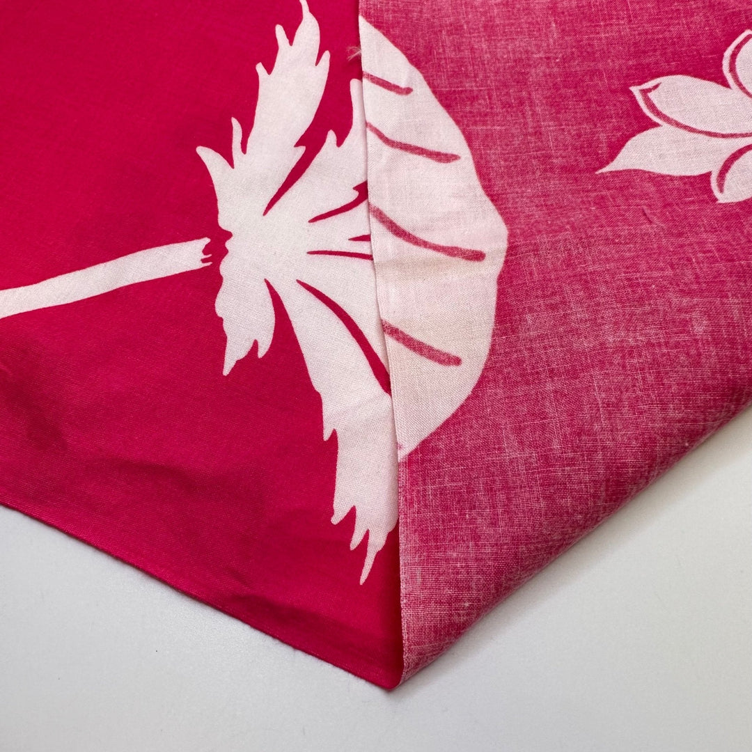 Tropical Getaway - Cotton Woven - Pink/White Floral - 4.1M Bundle - True Deadstock fabric Fabric by private - Sustainable Textile | FABCYCLE