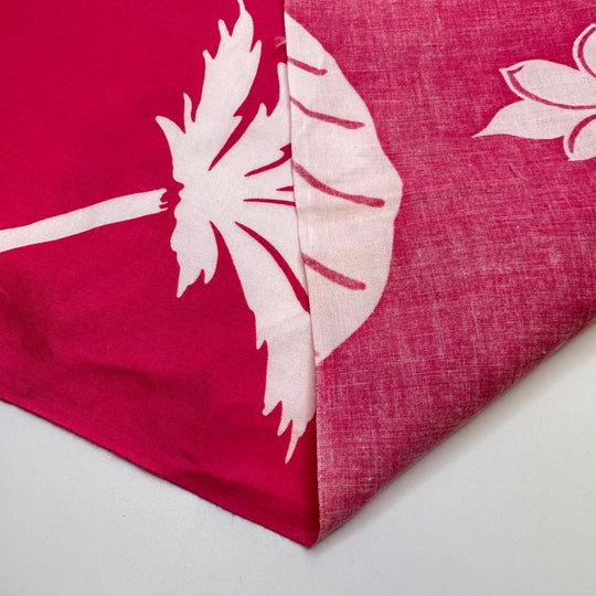 Tropical Getaway - Cotton Woven - Pink/White Floral - 4.1M Bundle - True Deadstock fabric Fabric by private - Sustainable Textile | FABCYCLE