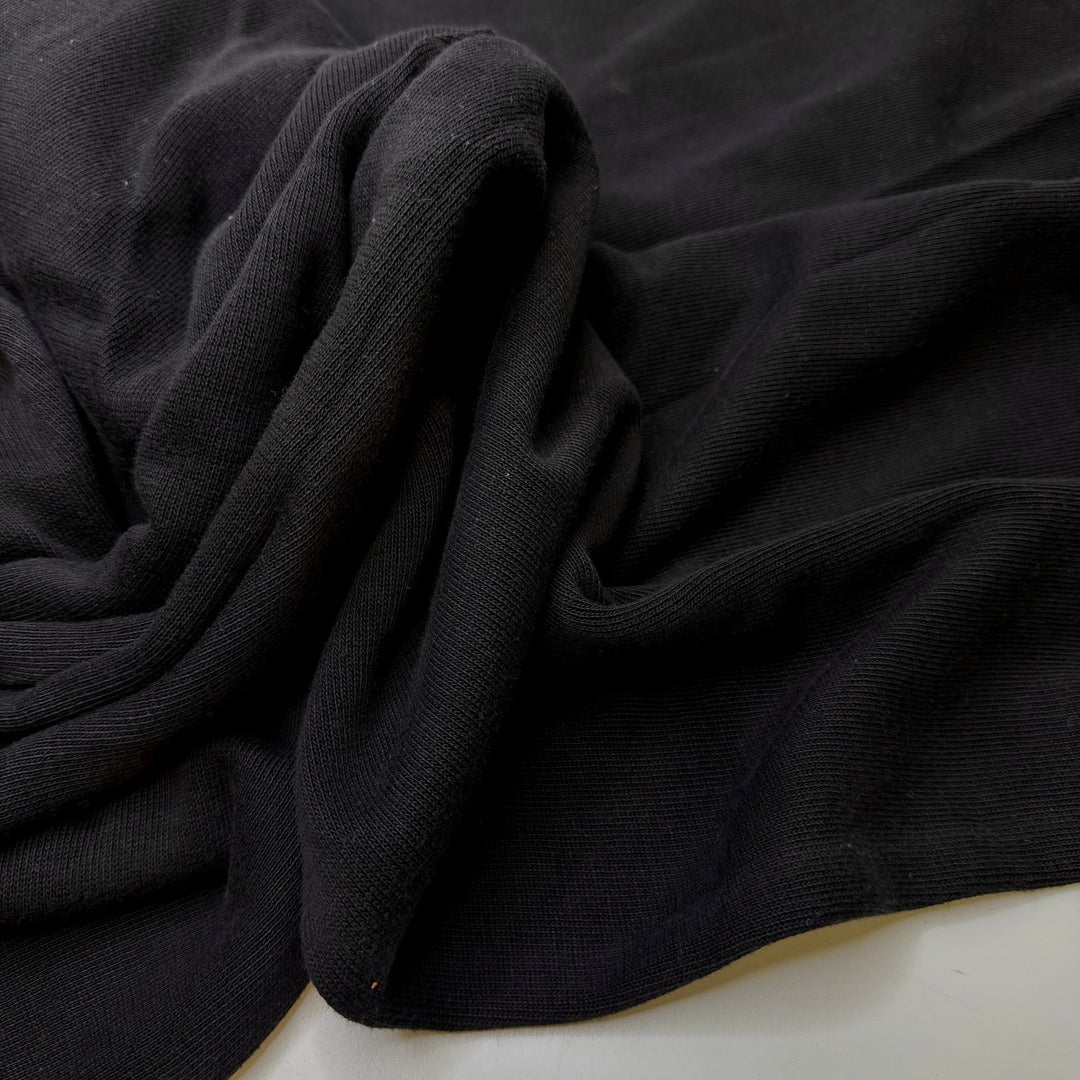 Truffles - Tubular Rib Knit Natural Blend Knit - Black - 2.8M Bundle - True Deadstock fabric Fabric by private - Sustainable Textile | FABCYCLE