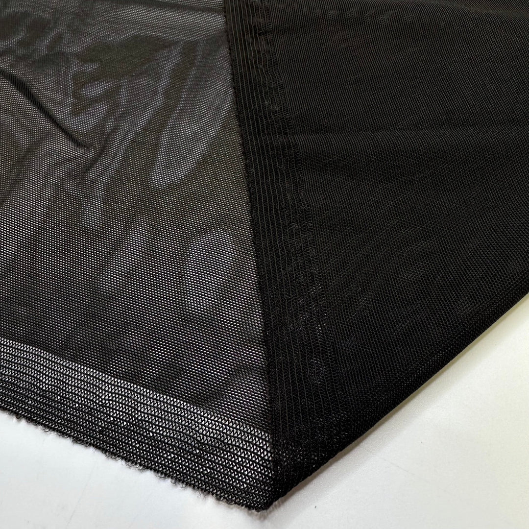 Tryout Season - Mesh Poly/Spandex Knit - Black - 0.9M Bundle - True Deadstock fabric Fabric by private - Sustainable Textile | FABCYCLE