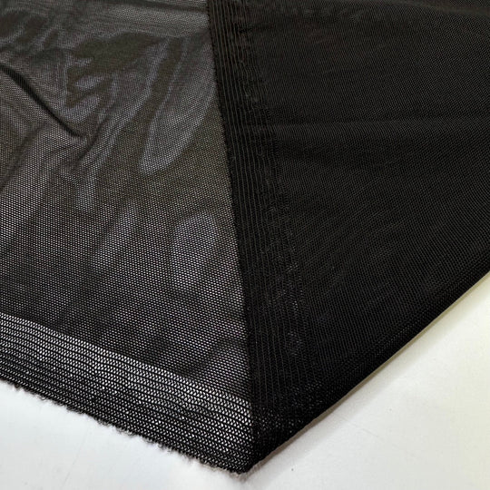 Tryout Season - Mesh Poly/Spandex Knit - Black - 0.9M Bundle - True Deadstock fabric Fabric by private - Sustainable Textile | FABCYCLE