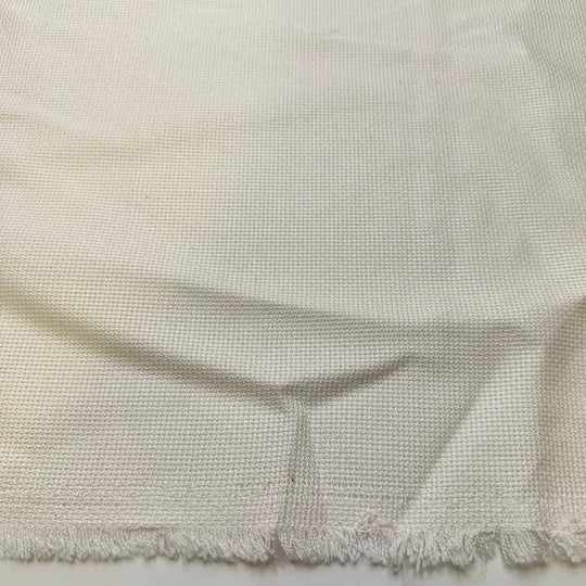 Tundra Swan - Basket Weave Poly Woven - White - 2.9M Bundle - True Deadstock fabric Fabric by private - Sustainable Textile | FABCYCLE