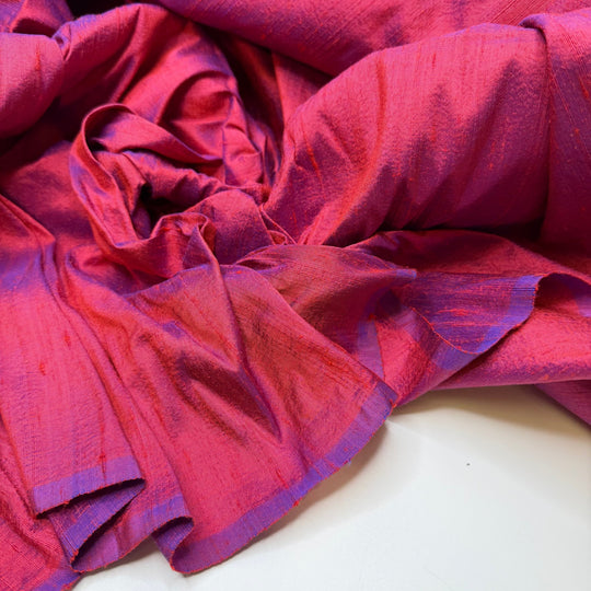 Turning Heads - Silk Woven - Pink/Purple - 1M Bundle - True Deadstock fabric Fabric by private - Sustainable Textile | FABCYCLE