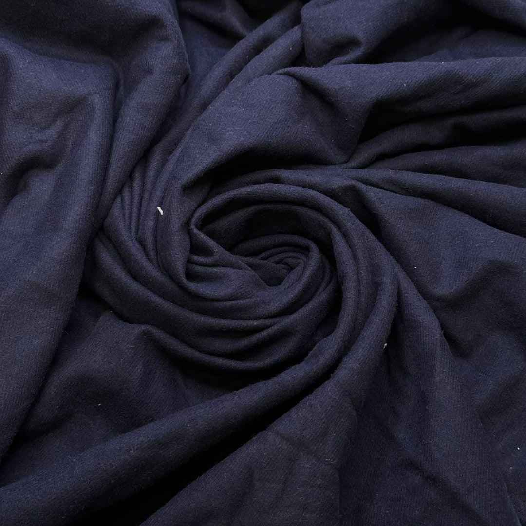 Turning My Phone Off - Brushed Twill Weave Cotton Woven - Navy - 2.3M Bundle - True Deadstock fabric Fabric by private - Sustainable Textile | FABCYCLE