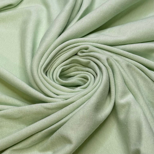 Turron - Rib Knit Natural Blend Knit - Light Green - 1M Bundle - True Deadstock fabric Fabric by private - Sustainable Textile | FABCYCLE