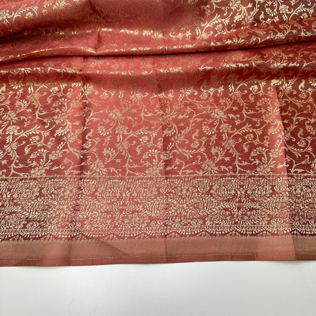 Twinning In Beginnings - Jacquard Satin Poly Woven - Red/Gold Paisley - 0.7M Bundle - True Deadstock fabric Fabric by private - Sustainable Textile | FABCYCLE