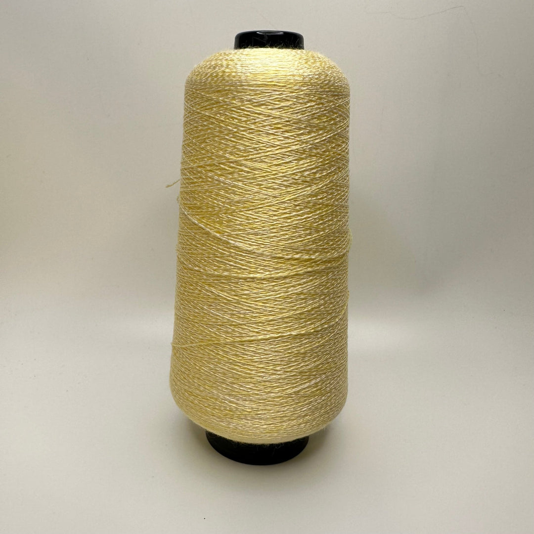 Twisted Lace Cone Yarn - Light Yellow - Individual - True Deadstock supplies Fabric by private - Sustainable Textile | FABCYCLE