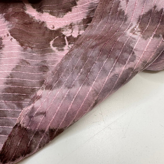 UB - Add A Little Soul - Tie Dyed Rib Weave Silk Woven - Pink/Purple Tie Dye - 3M Bundle - True Deadstock fabric Fabric by private - Sustainable Textile | FABCYCLE