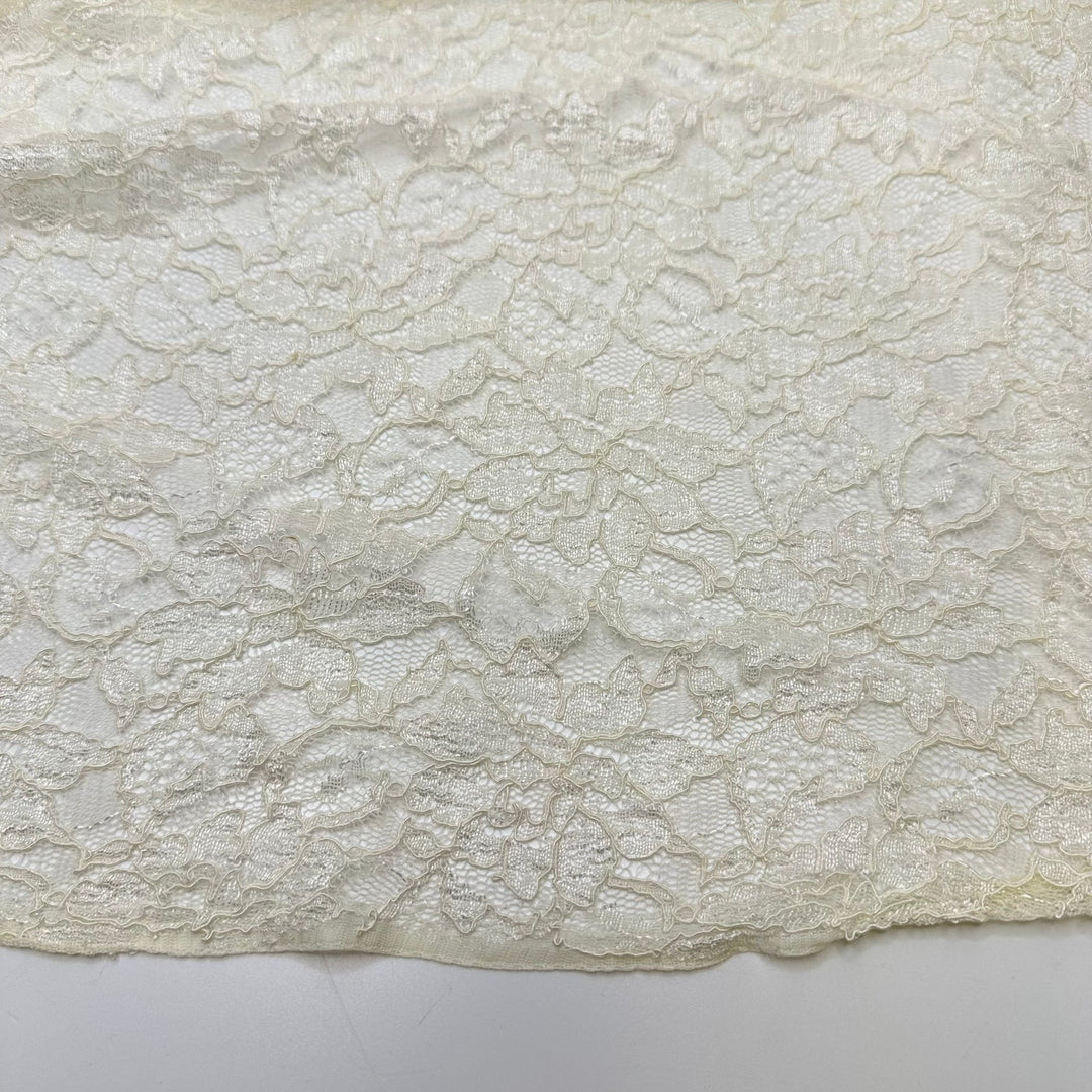 UB - Be My Baby - Lace Poly Knit - Cream Floral - 1.75M Bundle - True Deadstock fabric Fabric by private - Sustainable Textile | FABCYCLE