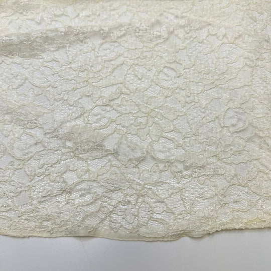 UB - Be My Baby - Lace Poly Knit - Cream Floral - 1.75M Bundle - True Deadstock fabric Fabric by private - Sustainable Textile | FABCYCLE