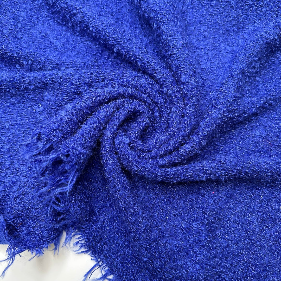 UB - Big Blue Beyond - Looped Sweater Knit Poly Knit - Blue - 0.9M Bundle - True Deadstock fabric Fabric by private - Sustainable Textile | FABCYCLE
