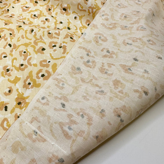 UB - Blond Leopard - Cotton Woven - Cream/Beige Abstract Animal Print - 1.95M Bundle - True Deadstock fabric Fabric by private - Sustainable Textile | FABCYCLE