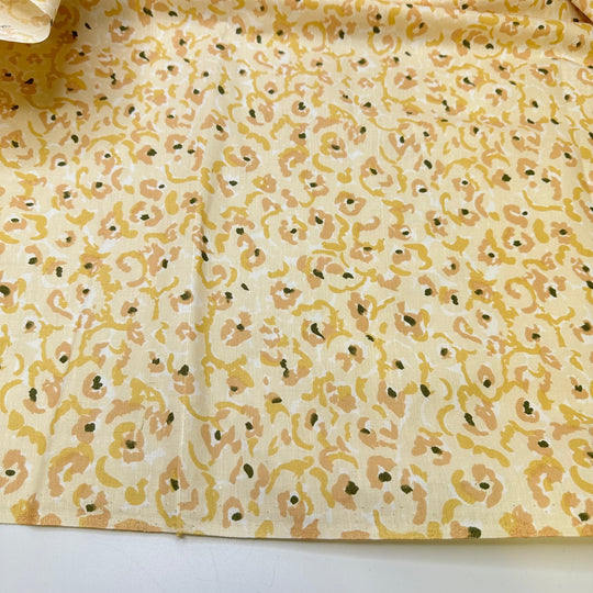 UB - Blond Leopard - Cotton Woven - Cream/Beige Abstract Animal Print - 1.95M Bundle - True Deadstock fabric Fabric by private - Sustainable Textile | FABCYCLE