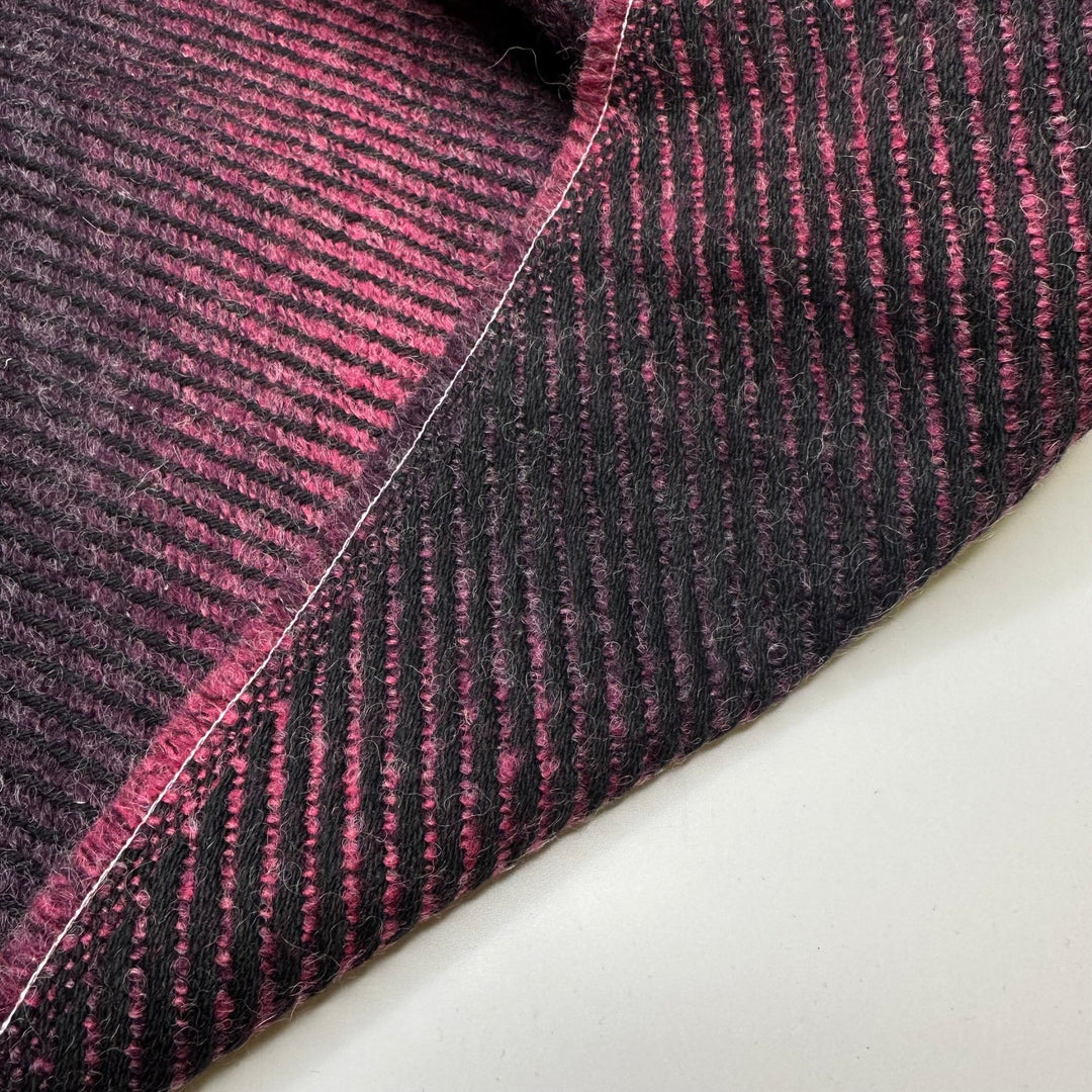 UB - Blood Moon Eclipse - Twill Weave Wool/Acrylic Woven - Dark Pink/Black - 0.8M Bundle - True Deadstock fabric Fabric by private - Sustainable Textile | FABCYCLE
