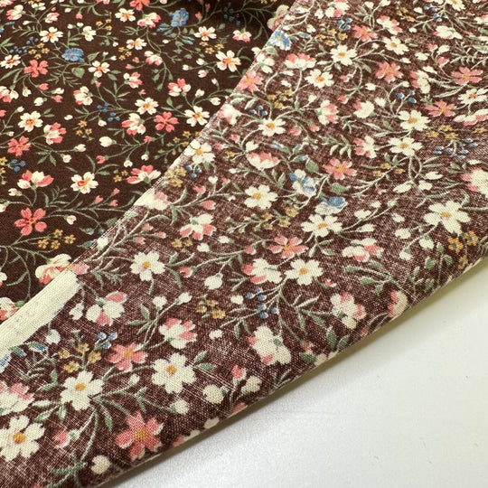 UB - Chocolate Notes - Cotton Woven - Brown Multi Floral - Bundles - True Deadstock fabric Fabric by private - Sustainable Textile | FABCYCLE