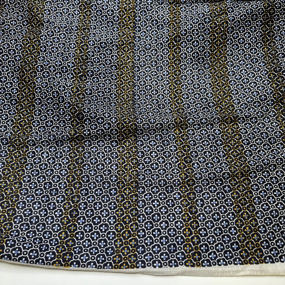 UB - Church Windows - Vintage Jersey Cotton Blend Knit - Navy Multi Geometric - 3M Bundle - True Deadstock fabric Fabric by private - Sustainable Textile | FABCYCLE
