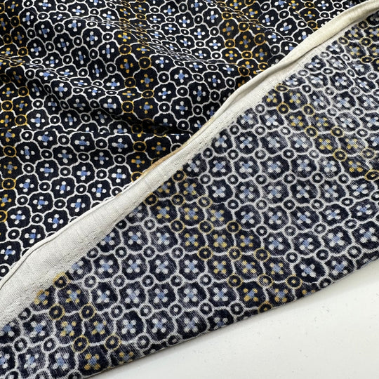 UB - Church Windows - Vintage Jersey Cotton Blend Knit - Navy Multi Geometric - 3M Bundle - True Deadstock fabric Fabric by private - Sustainable Textile | FABCYCLE