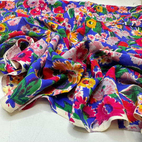 UB - Colour Pow - Natural Blend Woven - Multi Floral - 0.7M Bundle - True Deadstock fabric Fabric by private - Sustainable Textile | FABCYCLE