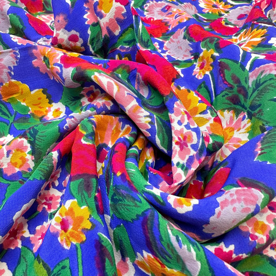 UB - Colour Pow - Natural Blend Woven - Multi Floral - 0.7M Bundle - True Deadstock fabric Fabric by private - Sustainable Textile | FABCYCLE