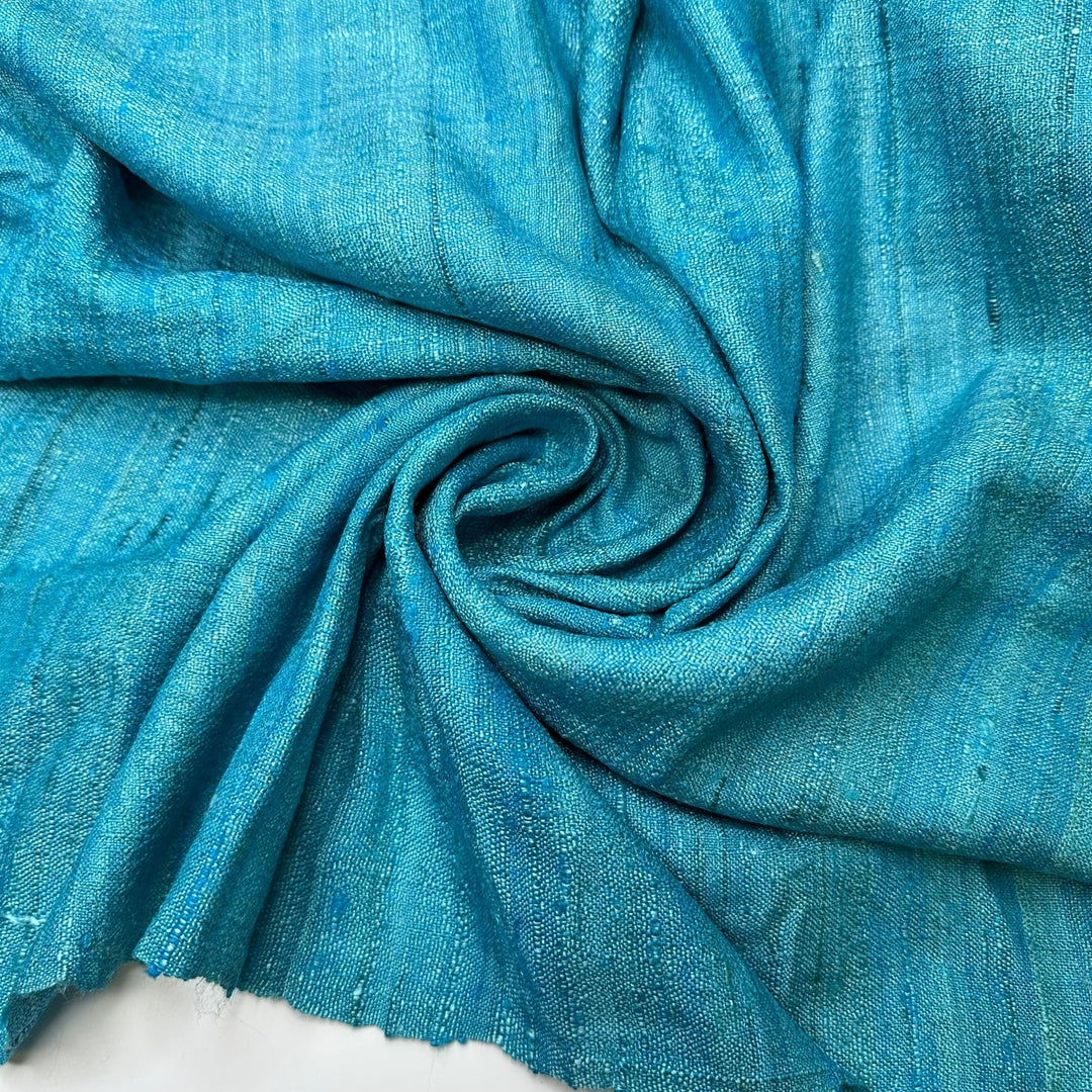 UB - Dive Right In - Raw Silk Woven - Blue - 2.2M Bundle - True Deadstock fabric Fabric by private - Sustainable Textile | FABCYCLE