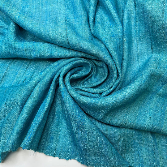 UB - Dive Right In - Raw Silk Woven - Blue - 2.2M Bundle - True Deadstock fabric Fabric by private - Sustainable Textile | FABCYCLE
