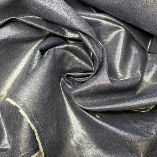 UB - Dolly Approved - Metallic Denim Cotton/Poly Woven - Blue/Silver - 1.9M Bundle - True Deadstock fabric Fabric by private - Sustainable Textile | FABCYCLE