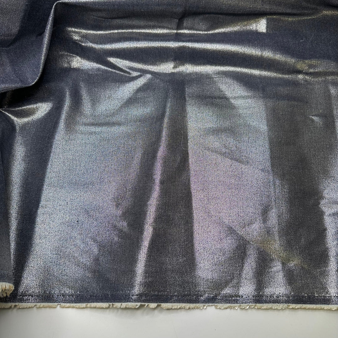 UB - Dolly Approved - Metallic Denim Cotton/Poly Woven - Blue/Silver - 1.9M Bundle - True Deadstock fabric Fabric by private - Sustainable Textile | FABCYCLE
