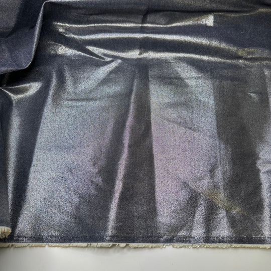UB - Dolly Approved - Metallic Denim Cotton/Poly Woven - Blue/Silver - 1.9M Bundle - True Deadstock fabric Fabric by private - Sustainable Textile | FABCYCLE