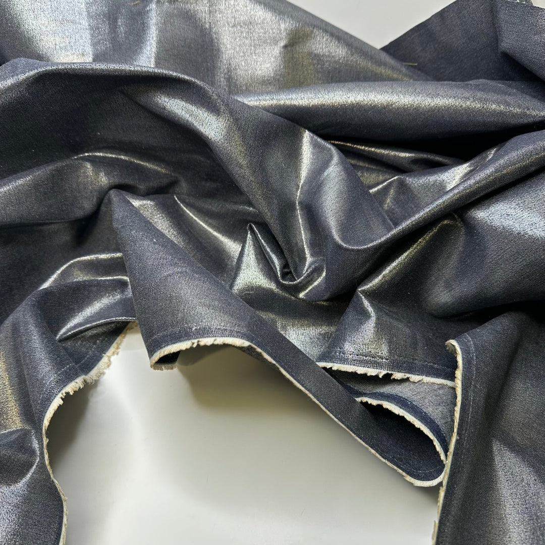 UB - Dolly Approved - Metallic Denim Cotton/Poly Woven - Blue/Silver - 1.9M Bundle - True Deadstock fabric Fabric by private - Sustainable Textile | FABCYCLE