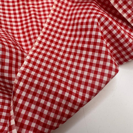 UB - Dorothy Vibes - Cotton Woven - Red/White Gingham - 3M Bundle - True Deadstock fabric Fabric by private - Sustainable Textile | FABCYCLE