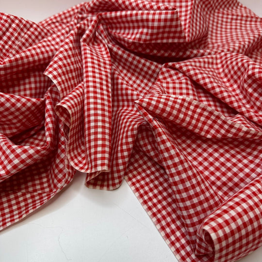 UB - Dorothy Vibes - Cotton Woven - Red/White Gingham - 3M Bundle - True Deadstock fabric Fabric by private - Sustainable Textile | FABCYCLE